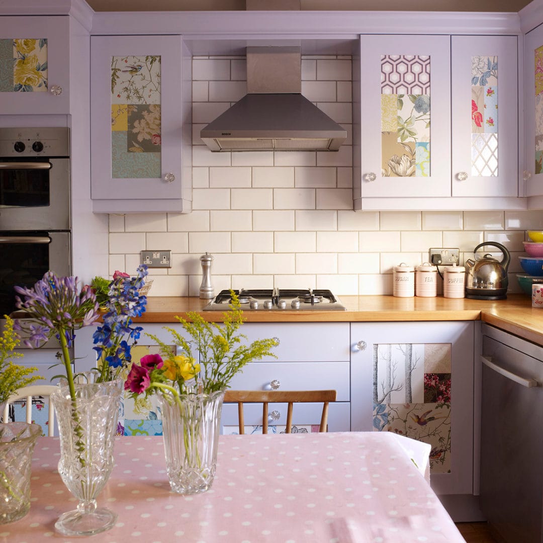 lavender plant in stone pot