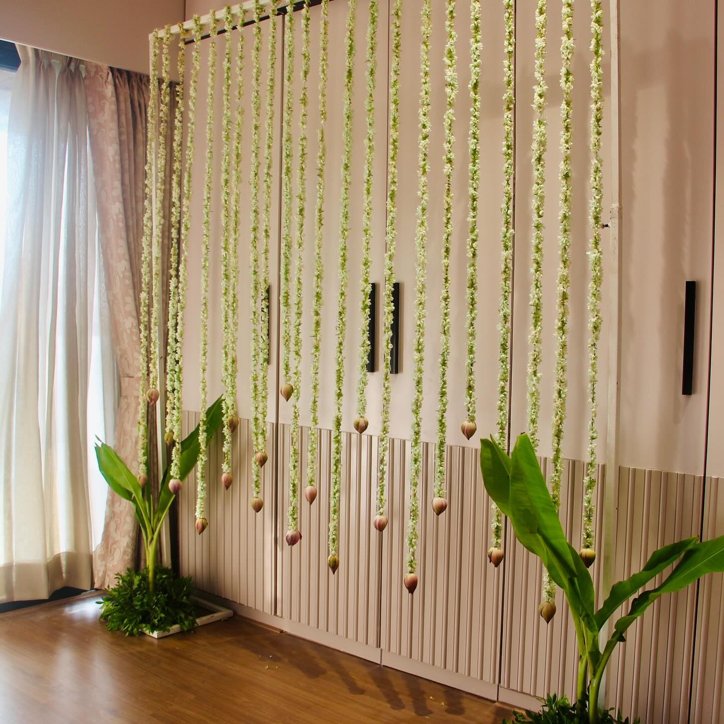 translucent leaf curtain tiebacks