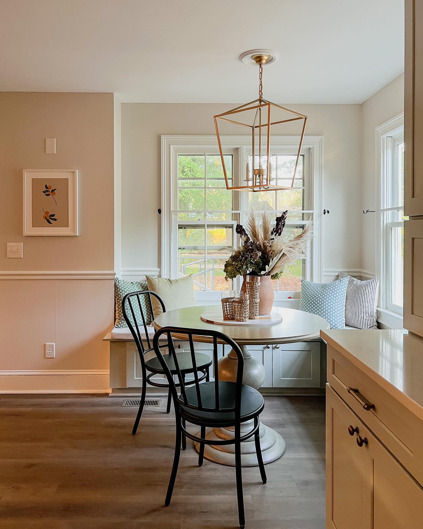 tiered stand with herbs