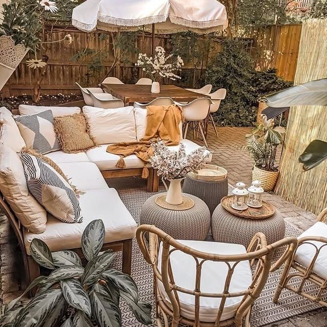 Assorted rustic throw pillows on sofa