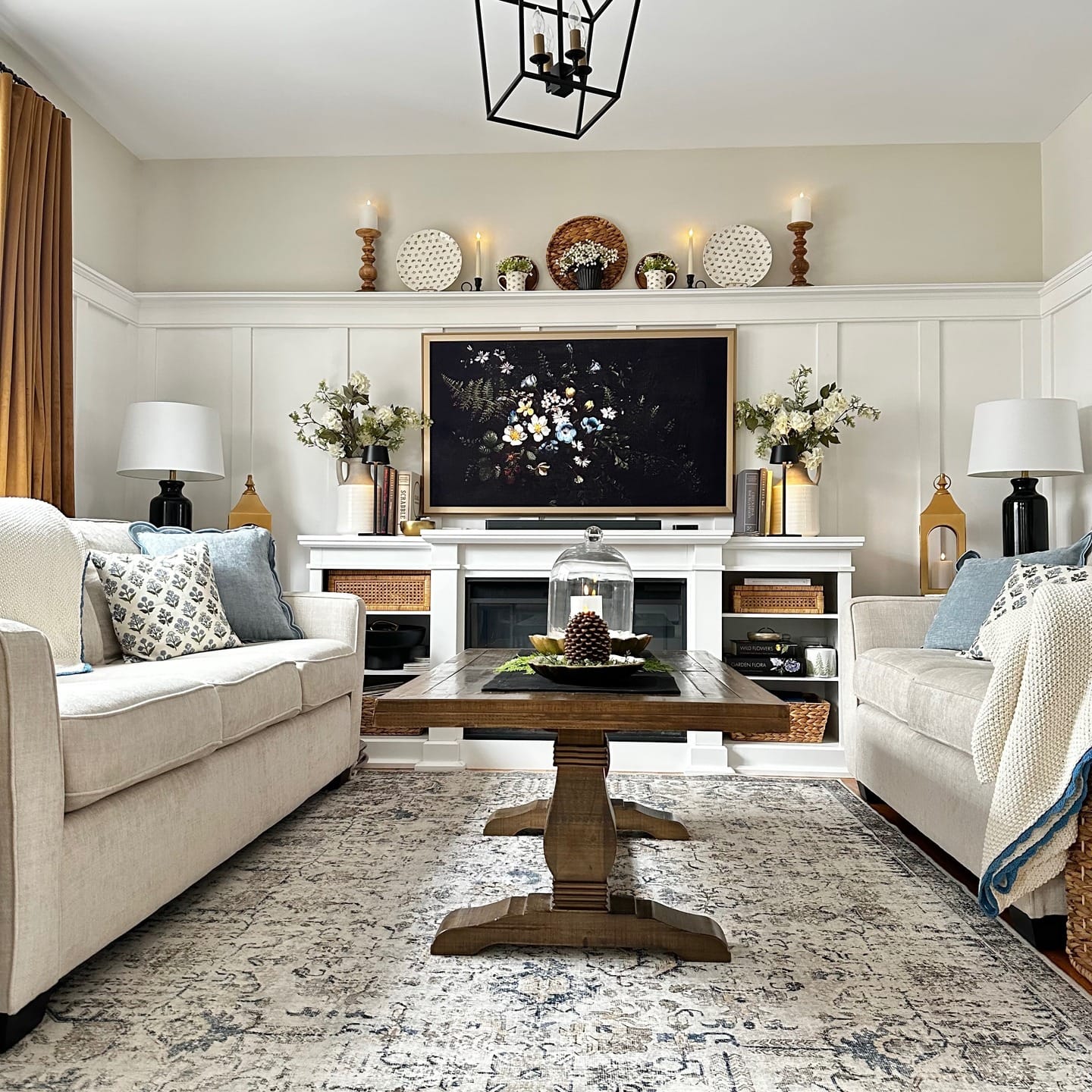 decorative green candle holders on window sill