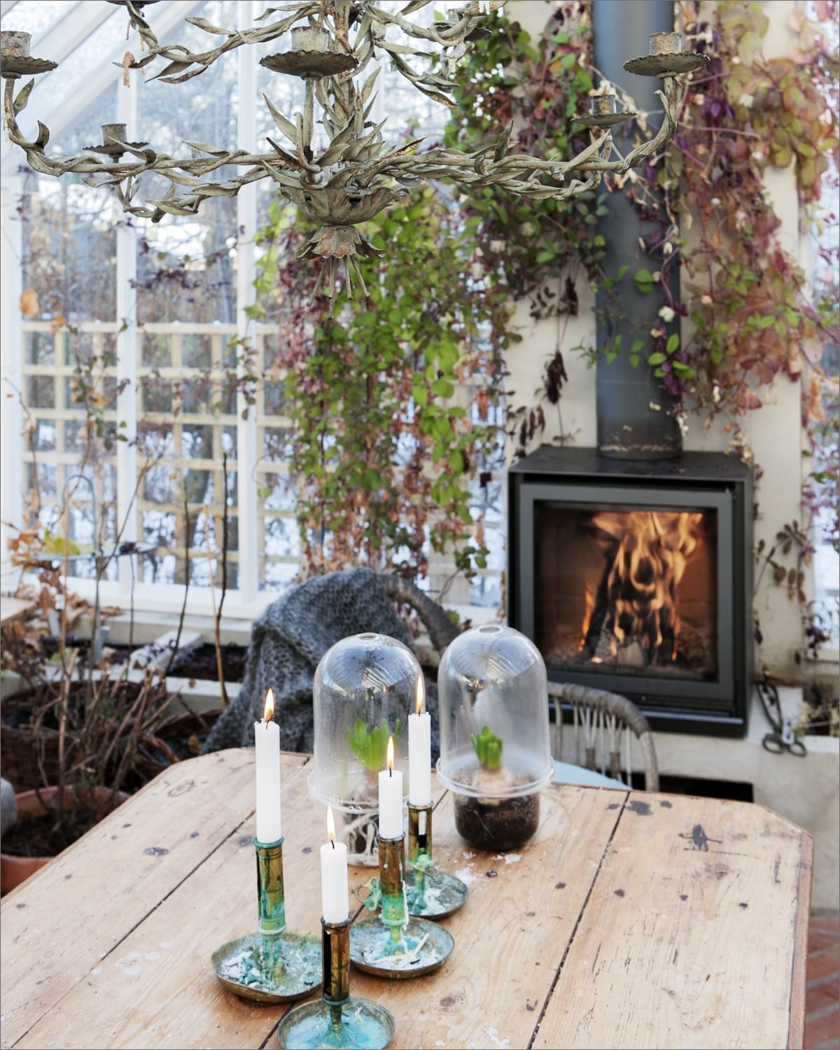 Modern Scandinavian fireplace design