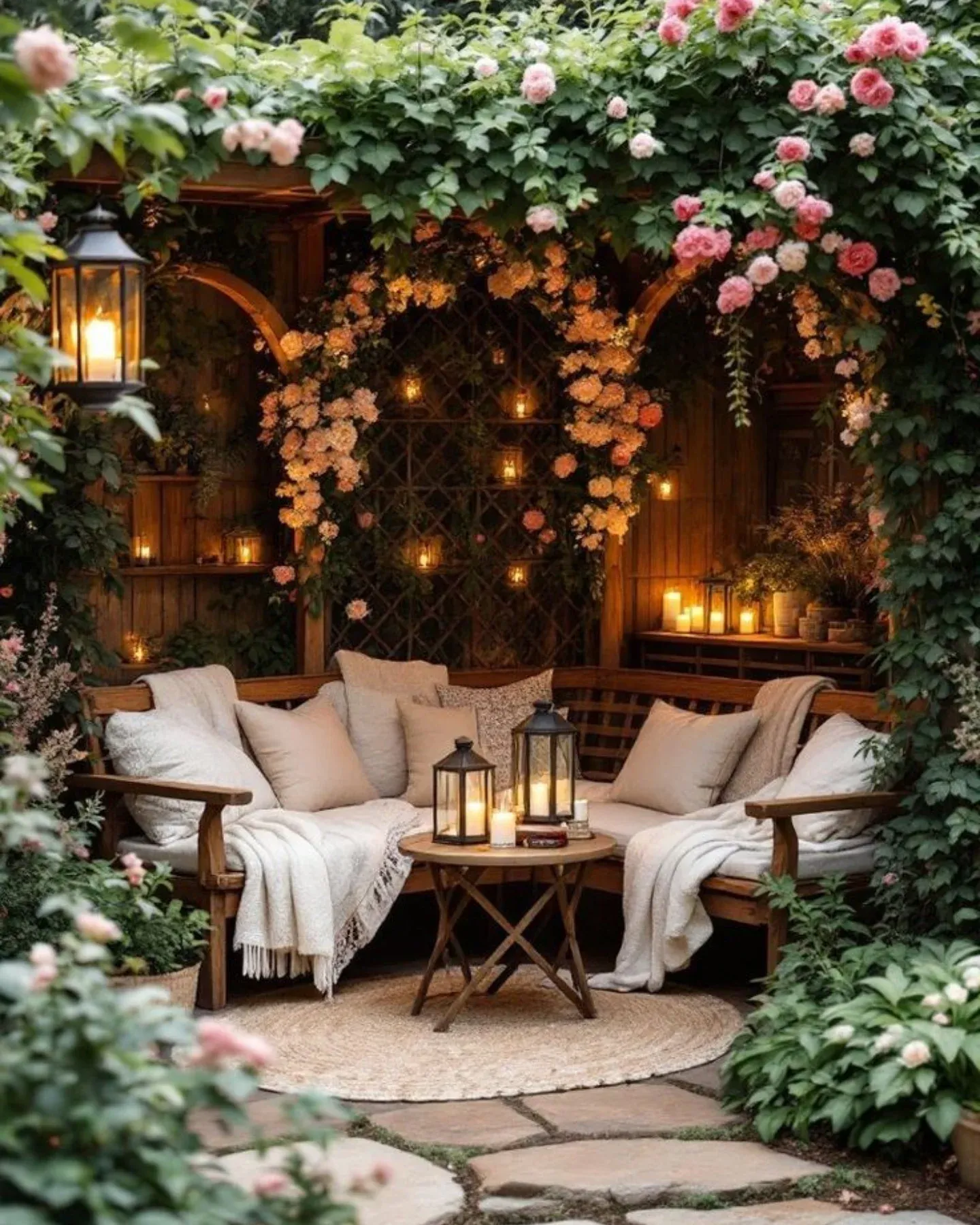 herb garden in alcove