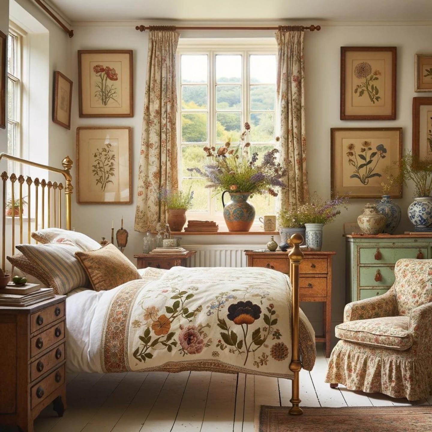 Delicate lace table runner on dining table