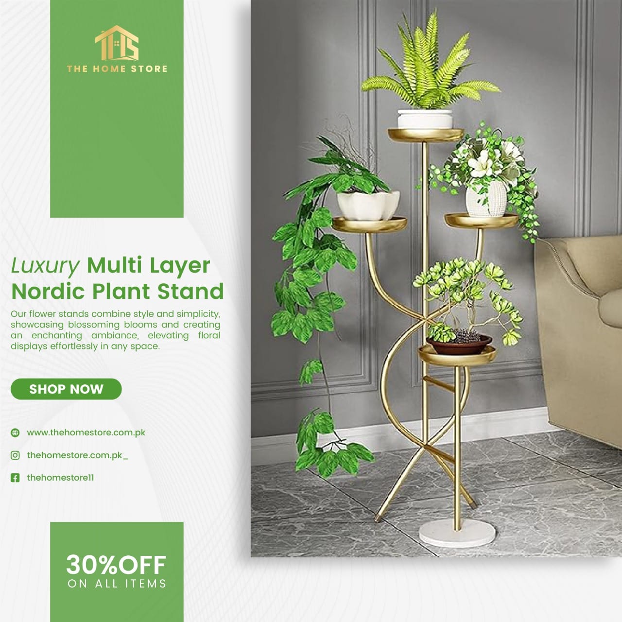 Herb garden on a ladder shelf