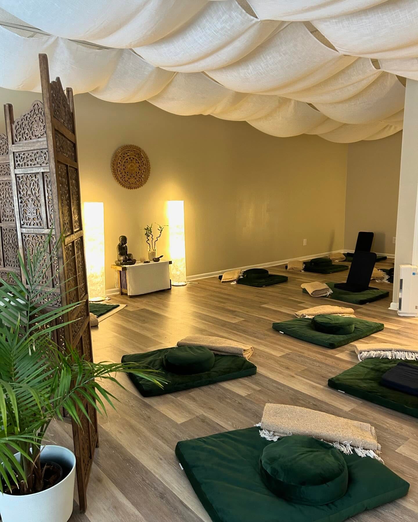 meditation corner with rainbows