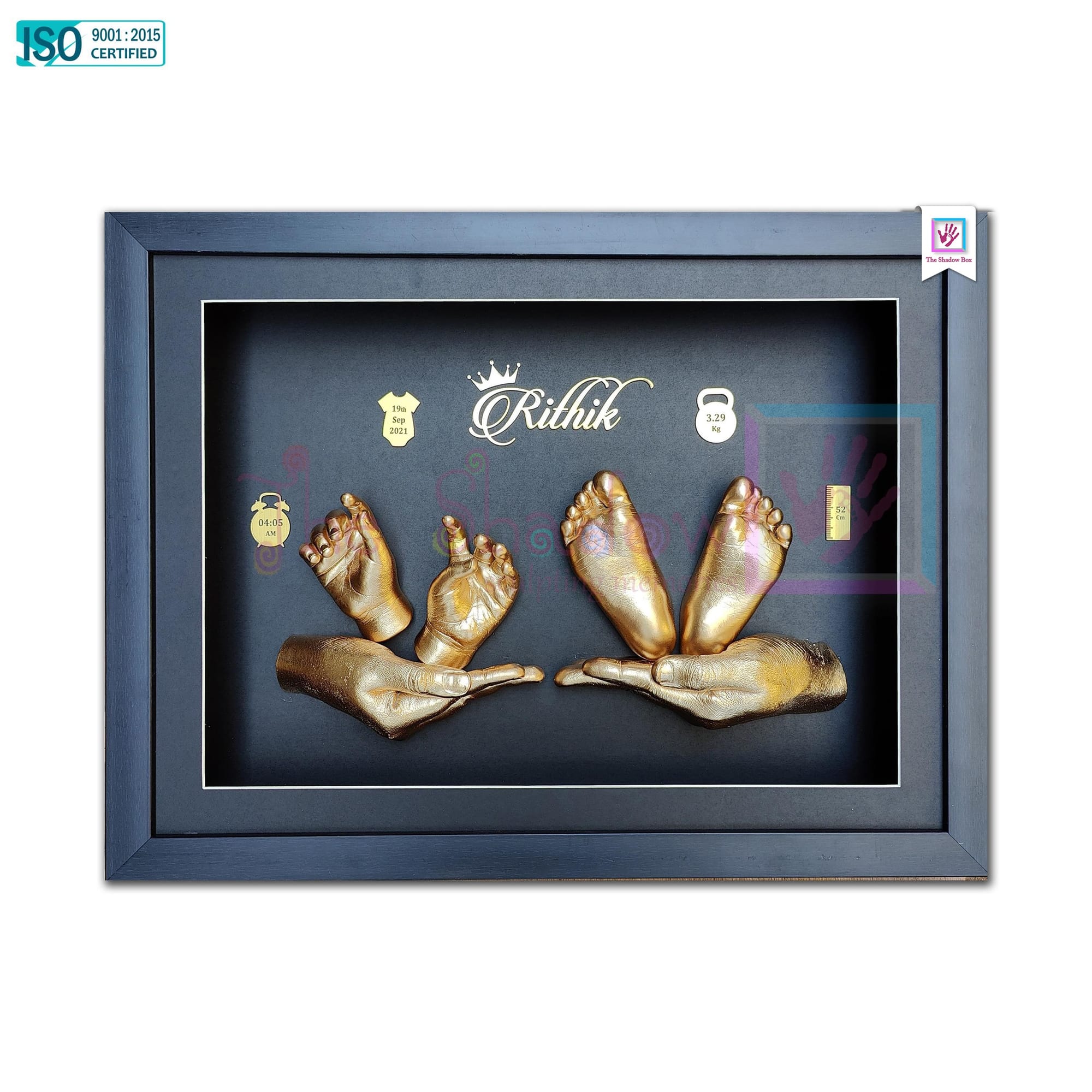 shadow box with plant art