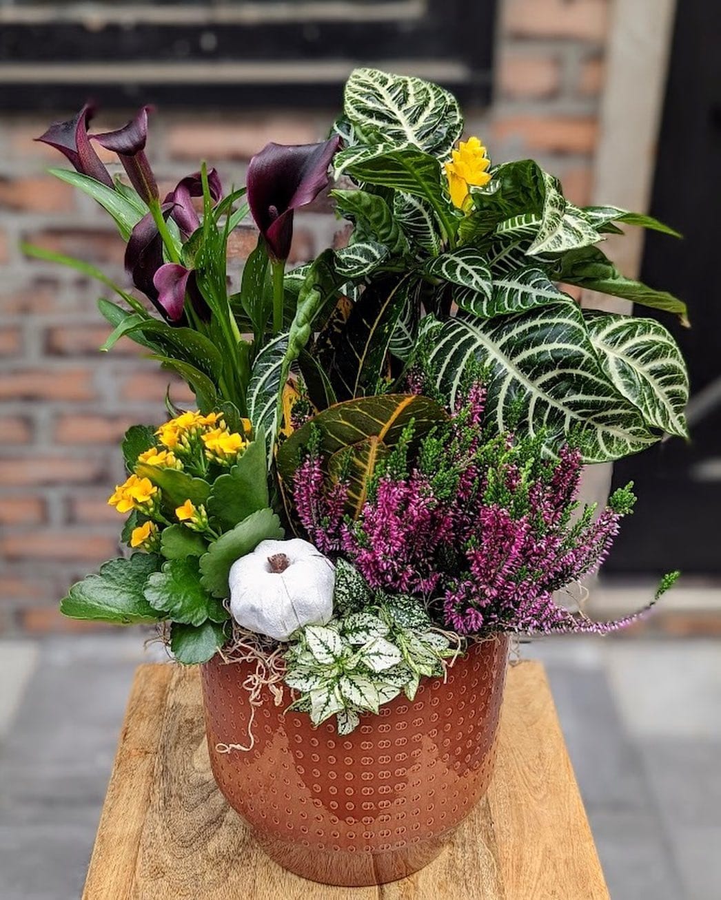 Scented foliage in a vintage watering can