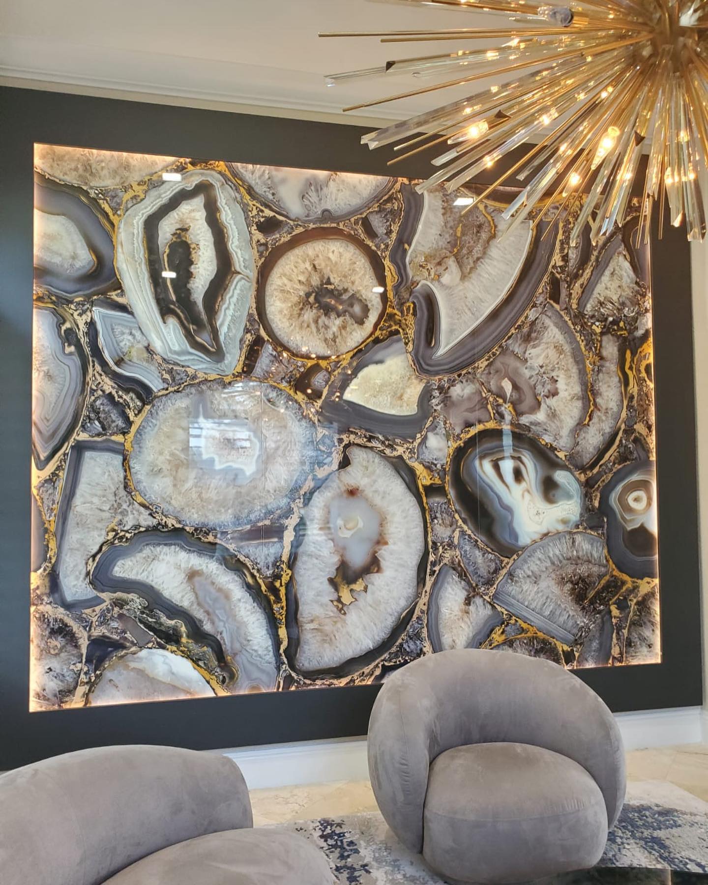 backlit wall art piece