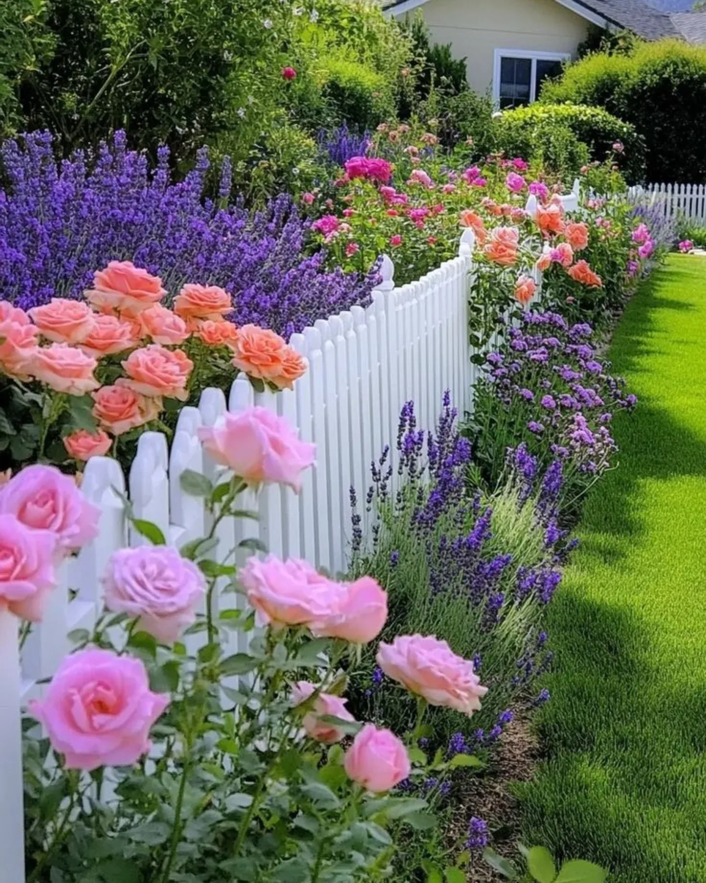 Lush roses in vintage metal trough