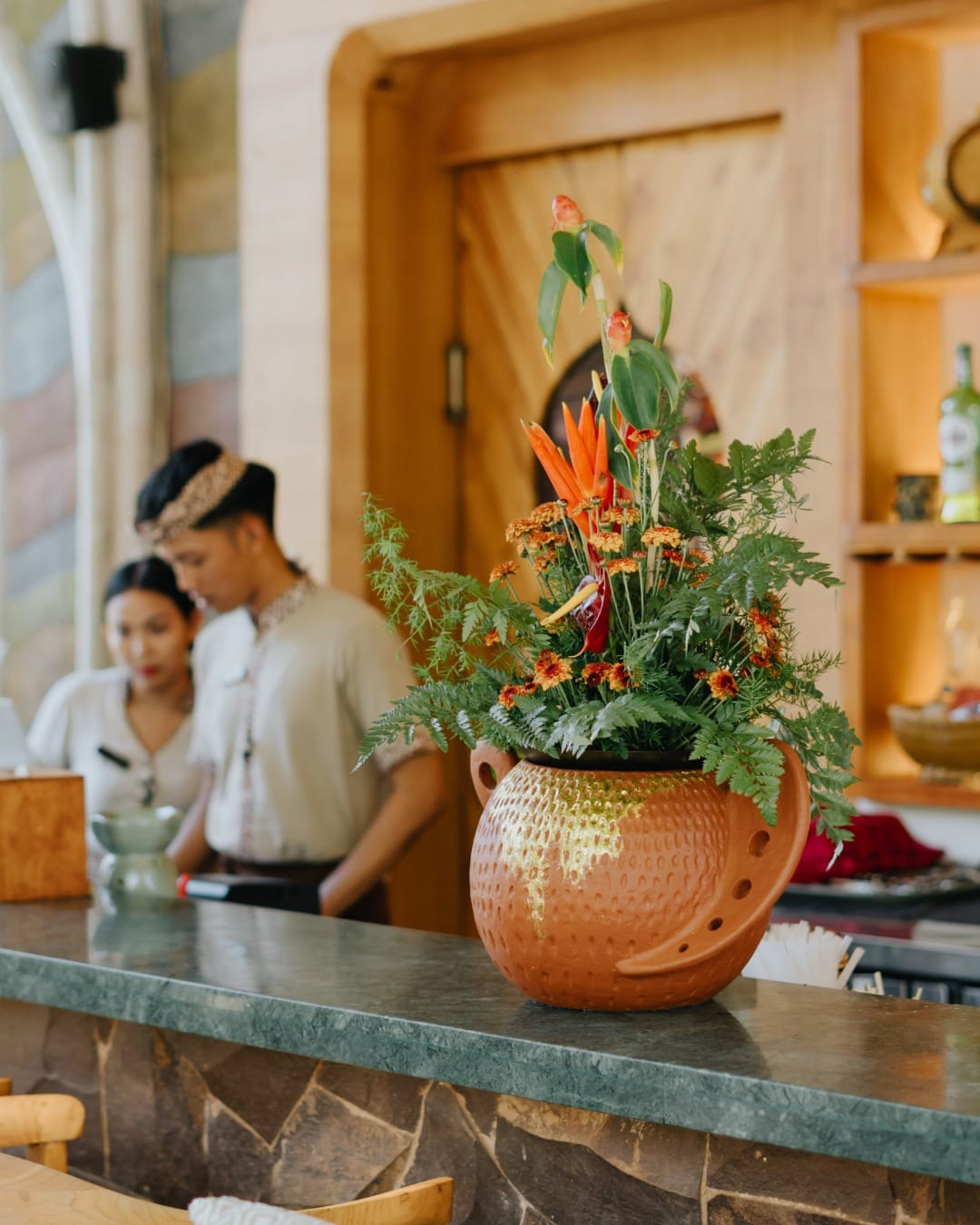 vintage teapot used as plant pot