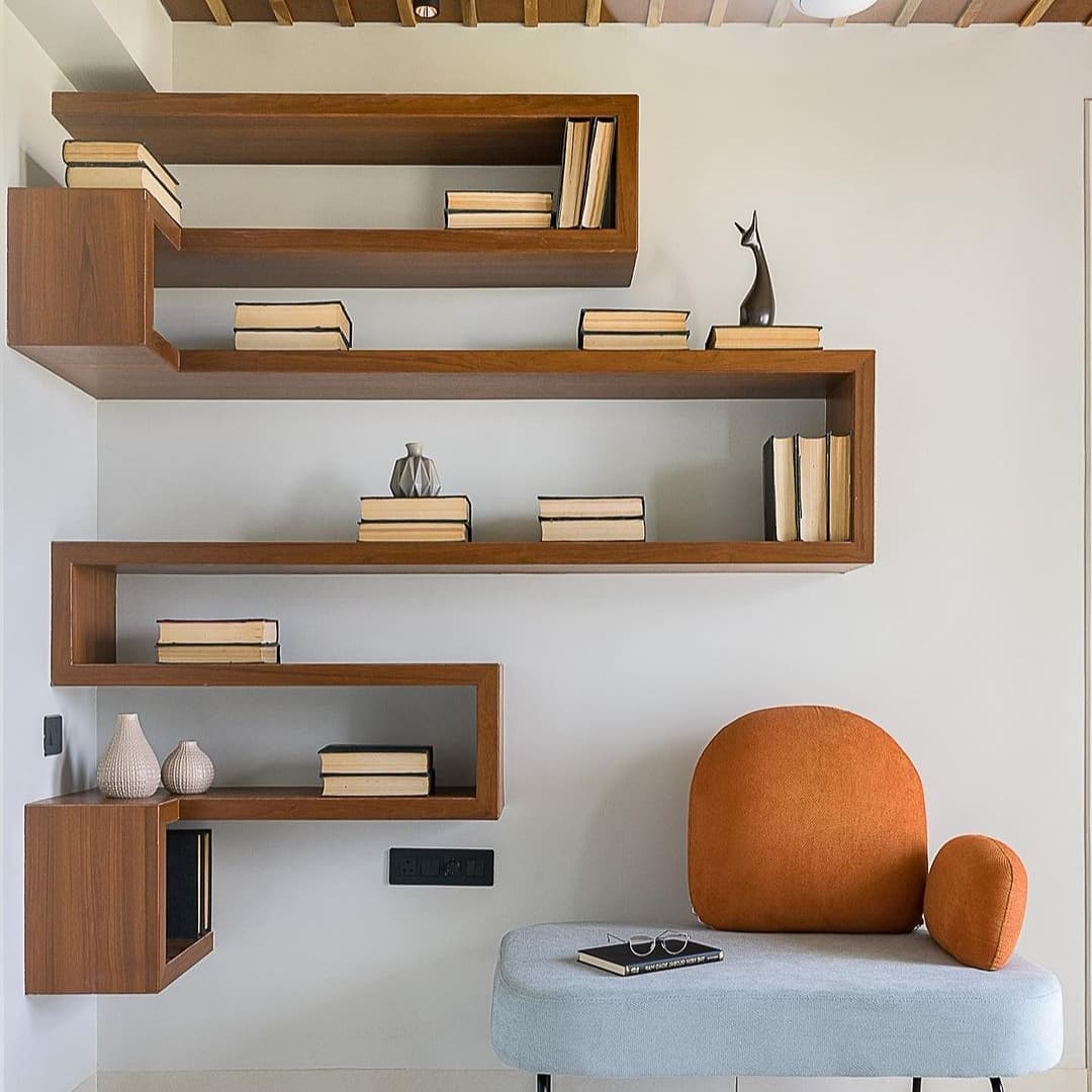 hexagonal shelves with succulents