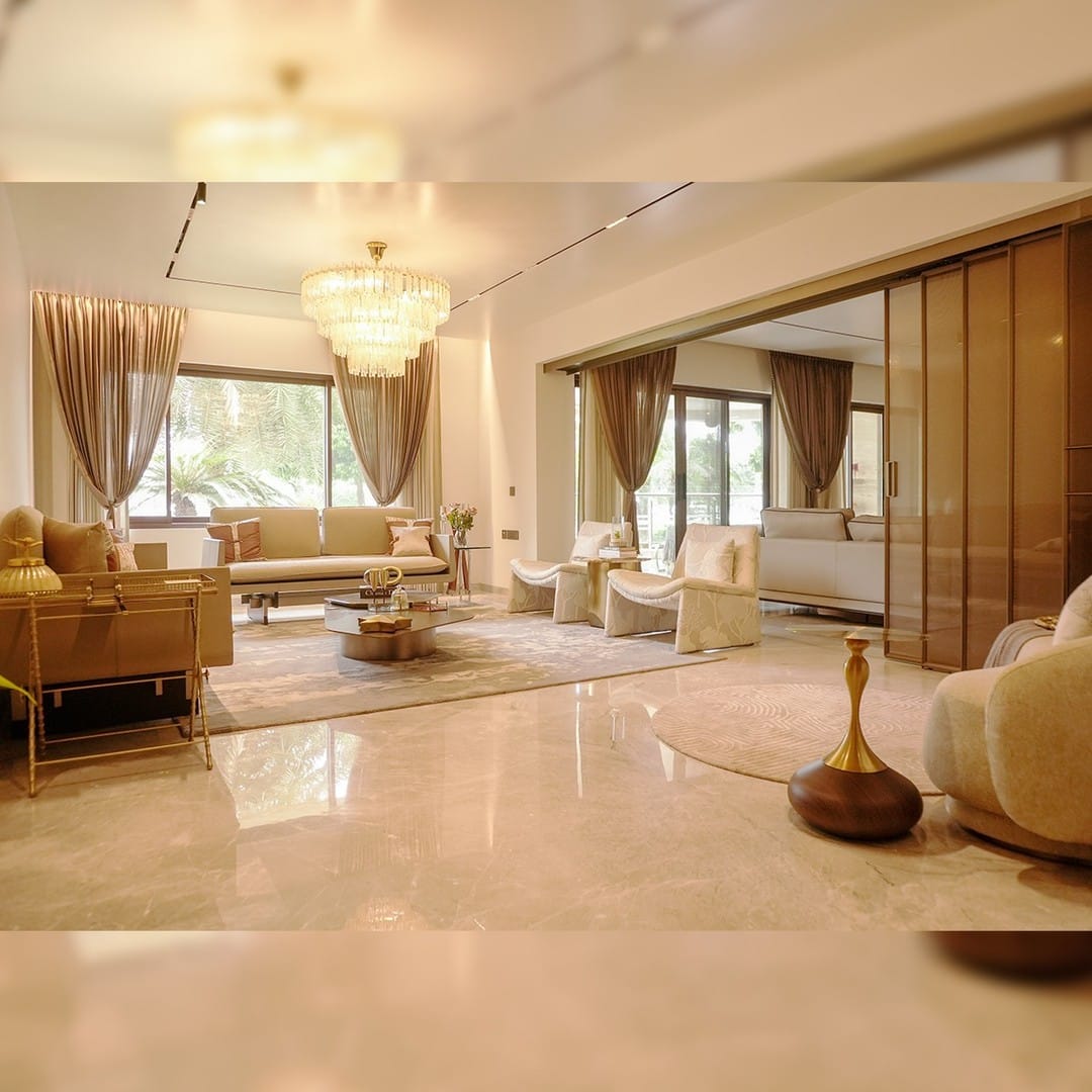 rainbow light patterns on living room wall