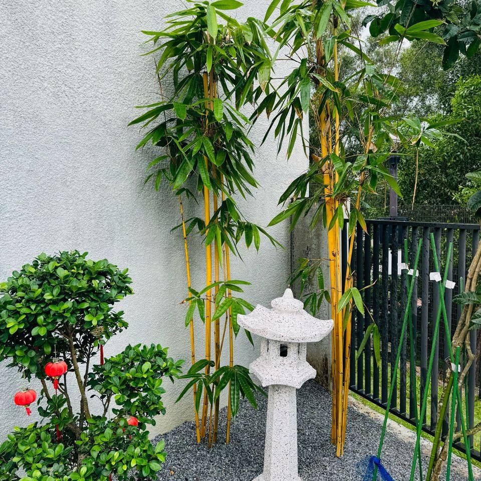 bamboo-inspired floor lamp